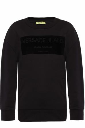 Sweatshirt with velvet print, zdjęcie 1 Sweatshirt with velvet print od Versace Jeans